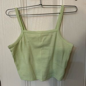 green square neck tank top